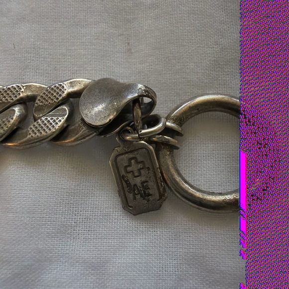 Silver Vintage Chain Bracelet with Toggle Clasp - Picture 4 of 7